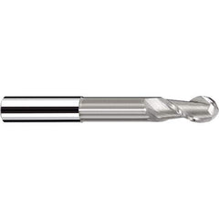 Fraisa - 1/2" Diam, 1/2" LOC, 2 Flute Solid Carbide Ball End Mill - USA Tool & Supply