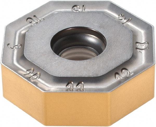 Iscar - ONMU080608 MM Grade IC330 Carbide Milling Insert - TiCN/TiN Finish, 0.2362" Thick, 0.7953" Inscribed Circle, 0.8mm Corner Radius - USA Tool & Supply