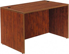 ALERA - Woodgrain Laminate Desk Shell - 47-1/4" Wide x 29-1/2" Deep x 29-5/8" High, Medium Cherry - USA Tool & Supply