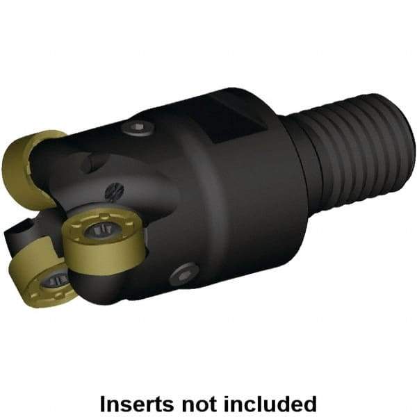 Kennametal - 30mm Cutting Diam, 29mm Shank Diam, 2.97mm Max Depth of Cut, Modular Connection Indexable Copy End Mill - 4 Inserts, RN.J1204M0.. Insert, KDR Toolholder, Steel, Through Coolant - USA Tool & Supply