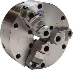 Buck Chuck Company - 3 Jaws, 12" Diam, Self Centering Manual Lathe Chuck - Plain Back Mount Spindle, Adjustable, Reversible, 1,500 Max RPM, 4-1/16" Through Hole Diam, Cast Iron - USA Tool & Supply