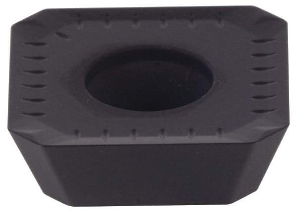 Kennametal - SEKT443 GP2 Grade KCK15 Carbide Milling Insert - TiN/TiCN/Al2O3 Finish, 3/16" Thick, 14mm Inscribed Circle, 1mm Corner Radius - USA Tool & Supply