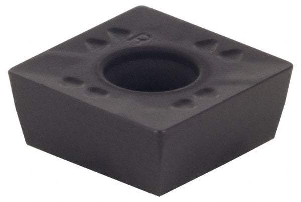 Kennametal - SPET3125 GB2 Grade KCPK30 Carbide Milling Insert - TiN/TiCN/Al2O3 Finish, 5/32" Thick, 10mm Inscribed Circle, 0.8mm Corner Radius - USA Tool & Supply