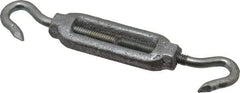 Made in USA - 36 Lb Load Limit, #8 Thread Diam, 1-1/4" Take Up, Aluminum Hook & Hook Turnbuckle - 1-13/16" Body Length, 9/64" Neck Length, 3-3/8" Closed Length - USA Tool & Supply