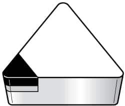 Kennametal - TPG431 Grade K313 Carbide Turning Insert - Uncoated, 60° Triangle, 1/2" Inscr Circle, 3/16" Thick, 1/64" Corner Radius - USA Tool & Supply