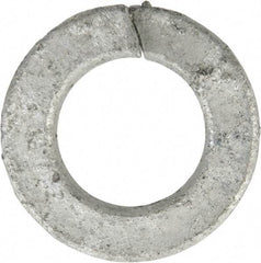 Value Collection - 7/16", 0.46" ID, 0.109" Thick Split Lock Washer - Grade 2 Spring Steel, Hot Dipped Galvanized Finish, 0.46" Min ID, 0.47" Max ID, 0.796" Max OD - USA Tool & Supply