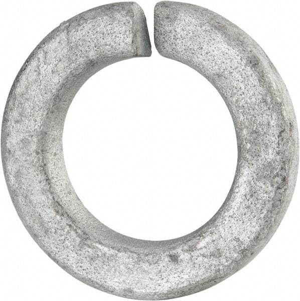 Value Collection - 7/8", 0.898" ID, 0.219" Thick Split Lock Washer - Grade 2 Spring Steel, Hot Dipped Galvanized Finish, 0.898" Min ID, 0.914" Max ID, 1.47" Max OD - USA Tool & Supply