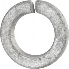 Value Collection - 7/8", 0.898" ID, 0.219" Thick Split Lock Washer - Grade 2 Spring Steel, Hot Dipped Galvanized Finish, 0.898" Min ID, 0.914" Max ID, 1.47" Max OD - USA Tool & Supply