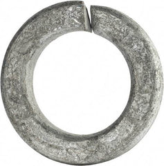 Value Collection - 1-1/8", 1.149" ID, 0.281" Thick Split Lock Washer - Grade 8 Spring Steel, Hot Dipped Galvanized Finish, 1.149" Min ID, 1.173" Max ID, 1.867" Max OD - USA Tool & Supply