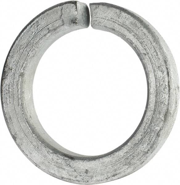 Value Collection - 2", 2.028" ID, 0.422" Thick Split Lock Washer - Grade 8 Spring Steel, Hot Dipped Galvanized Finish, 2.028" Min ID, 2.059" Max ID, 2.956" Max OD - USA Tool & Supply