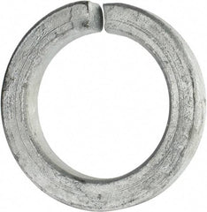 Value Collection - 2", 2.028" ID, 0.422" Thick Split Lock Washer - Grade 8 Spring Steel, Hot Dipped Galvanized Finish, 2.028" Min ID, 2.059" Max ID, 2.956" Max OD - USA Tool & Supply