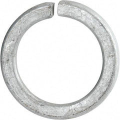 Value Collection - 2-1/2", 2.532" ID, 0.44" Thick Split Lock Washer - Grade 8 Spring Steel, Hot Dipped Galvanized Finish, 2.532" Min ID, 2.557" Max ID, 3.485" Max OD - USA Tool & Supply