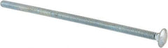 Value Collection - 1/4-20 UNC 6" Length Under Head, Standard Square Neck, Carriage Bolt - Grade 5 Steel, Zinc-Plated Finish - USA Tool & Supply