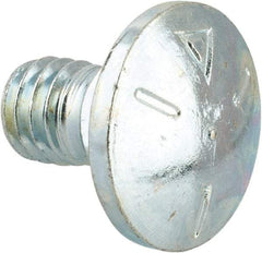 Value Collection - 5/16-18 UNC 1/2" Length Under Head, Standard Square Neck, Carriage Bolt - Grade 5 Steel, Zinc-Plated Finish - USA Tool & Supply