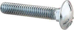 Value Collection - 5/16-18 UNC 1-3/4" Length Under Head, Standard Square Neck, Carriage Bolt - Grade 5 Steel, Zinc-Plated Finish - USA Tool & Supply