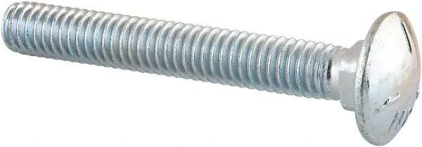 Value Collection - 5/16-18 UNC 2-1/4" Length Under Head, Standard Square Neck, Carriage Bolt - Grade 5 Steel, Zinc-Plated Finish - USA Tool & Supply