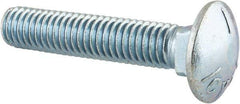 Value Collection - 7/16-14 UNC 2-1/4" Length Under Head, Standard Square Neck, Carriage Bolt - Grade 5 Steel, Zinc-Plated Finish - USA Tool & Supply