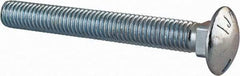 Value Collection - 1/2-13 UNC 4" Length Under Head, Standard Square Neck, Carriage Bolt - Grade 5 Steel, Zinc-Plated Finish - USA Tool & Supply