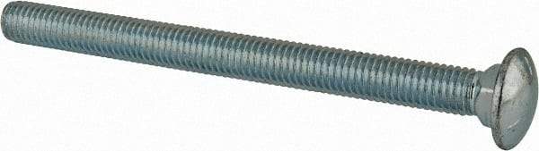 Value Collection - 1/2-13 UNC 6" Length Under Head, Standard Square Neck, Carriage Bolt - Grade 5 Steel, Zinc-Plated Finish - USA Tool & Supply