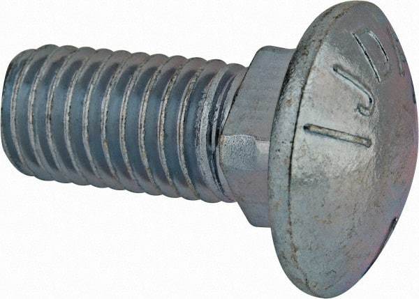 Value Collection - 5/8-11 UNC 1-1/2" Length Under Head, Standard Square Neck, Carriage Bolt - Grade 5 Steel, Zinc-Plated Finish - USA Tool & Supply