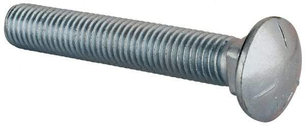 Value Collection - 5/8-11 UNC 4" Length Under Head, Standard Square Neck, Carriage Bolt - Grade 5 Steel, Zinc-Plated Finish - USA Tool & Supply