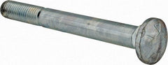 Value Collection - 5/8-11 UNC 6" Length Under Head, Standard Square Neck, Carriage Bolt - Grade 5 Steel, Zinc-Plated Finish - USA Tool & Supply