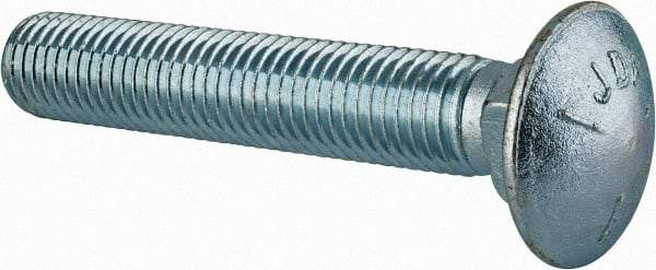 Value Collection - 3/4-10 UNC 4-1/2" Length Under Head, Standard Square Neck, Carriage Bolt - Grade 5 Steel, Zinc-Plated Finish - USA Tool & Supply