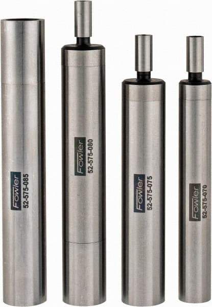 Fowler - 3/8, 1/2 Inch Shank Diameter, 0.0002 Inch Accuracy, Edge Finder Set - 0.5 Inch Head Diameter, Cylindrical Head Type, Includes 4 Attachments, Wooden Case, 4 Pieces - USA Tool & Supply