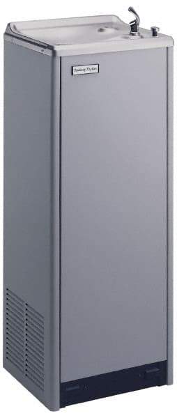 Halsey Taylor - 8 GPH Cooling Capacity Deluxe Floor Standing Water Cooler & Fountain - 0.16 hp, Optional Glass Filler Sold Separately - USA Tool & Supply