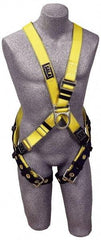 DBI/SALA - 420 Lb Capacity, Size Universal, Full Body Cross-Over Safety Harness - Polyester Webbing, Front D-Ring, Tongue Leg Strap, Pass-Thru Chest Strap - USA Tool & Supply