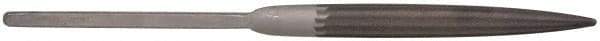 Grobet - 8-1/2" Needle Precision Swiss Pattern Half Round File - 15/32" Width Diam x 9/64" Thick, Handle - USA Tool & Supply