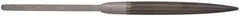 Grobet - 8-1/2" Needle Precision Swiss Pattern Half Round File - 15/32" Width Diam x 9/64" Thick, Handle - USA Tool & Supply