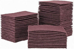 Brite Star - Very Fine Grade, Aluminum Oxide Hand Pad - Maroon, 6" Wide x 9" Long, Nonwoven - USA Tool & Supply