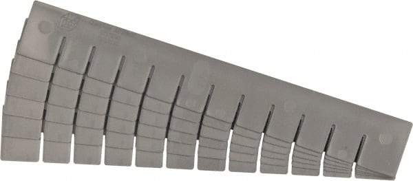 Quantum Storage - 17.4" Wide x 2-1/2" High, Gray Bin Divider - Use with DG93030 - USA Tool & Supply