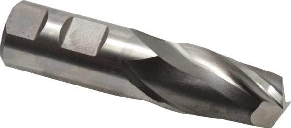 Niagara Cutter - 1", 1-5/8" LOC, 1" Shank Diam, 4-1/8" OAL, 2 Flute, Cobalt Square End Mill - Single End, Uncoated, Spiral Flute, 30° Helix, Centercutting, Right Hand Cut, Right Hand Flute - USA Tool & Supply