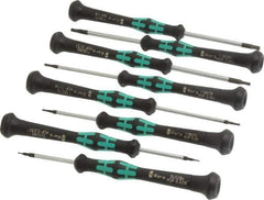 Wera - 8 Piece, 0.028 to 7/64" Hex Driver Set - Comes in Cardboard Box - USA Tool & Supply