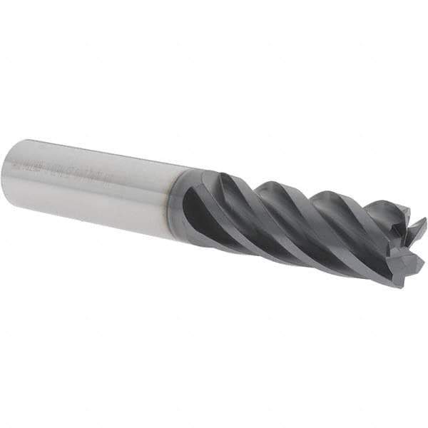 Iscar - 16mm, 5 Flute, Single End, Solid Carbide, Corner Chamfer End Mill - 100mm OAL, 38° Helix, Right Hand Flute, 40mm LOC, Right Hand Cut - USA Tool & Supply