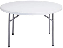 NPS - 29-1/2" High x 48" Diam, Round Folding Table - Speckled Gray - USA Tool & Supply