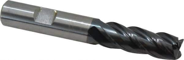 Guhring - 1/2", 4 Flute, Single End, Solid Carbide, 0.031" Corner Radius End Mill - 3-1/2" OAL, 35/38° Helix, Right Hand Flute, 1-1/4" LOC, Right Hand Cut - USA Tool & Supply