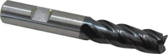 Guhring - 1/2", 4 Flute, Single End, Solid Carbide, 0.031" Corner Radius End Mill - 3-1/2" OAL, 35/38° Helix, Right Hand Flute, 1-1/4" LOC, Right Hand Cut - USA Tool & Supply