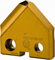 Allied Machine and Engineering - 1" Diam x 3/16" Thick, Seat Code 2, 90° Included Angle Spade Drill Insert - TiN Coated, Cobalt, Series T-A - USA Tool & Supply