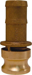 Dixon Valve & Coupling - 1-1/4" Brass Cam & Groove Suction & Discharge Hose Male Adapter Hose Shank - Part E, 250 Max psi - USA Tool & Supply