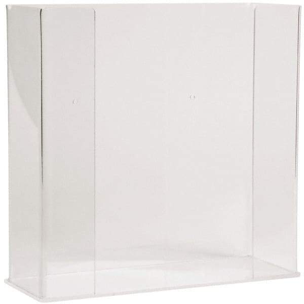 PRO-SAFE - Table and Wall Mount Disposable Glove Dispenser - 10-3/8 Inch Wide x 3-3/4 Inch Deep x 10-1/4 Inch High, Clear - USA Tool & Supply