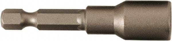 Wiha - 7mm Magnetic Nutsetter - 1/4" Hex Drive, 2-1/8" OAL - USA Tool & Supply