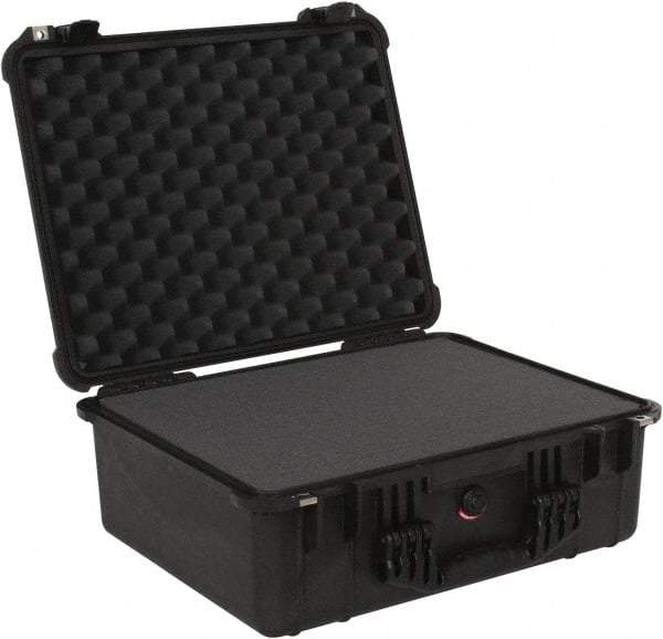 Pelican Products, Inc. - 17-13/64" Wide x 16-7/8" Deep x 8-13/32" High, Clamshell Hard Case - Black, Plastic - USA Tool & Supply