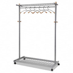 Alba - Coat Racks, Hooks & Shelving Type: Floor Rack Number of Hooks: 6 - USA Tool & Supply