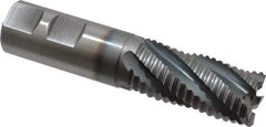Hertel - 7/8" Diam, Coarse Pitch, 1-7/8" LOC, 5 Flute Cobalt Roughing Square End Mill - TiCN Finish, 4-1/8" OAL, 7/8" Shank Diam, Single End, 30° Helix - USA Tool & Supply