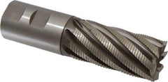 Hertel - 2" Diam, Fine Pitch, 4" LOC, 8 Flute Cobalt Roughing Square End Mill - Uncoated, 7-3/4" OAL, 2" Shank Diam, Single End, 30° Helix - USA Tool & Supply