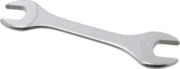 Facom - 12mm x 13mm Stubby Open End Wrench - 4-5/16" OAL, Double End, Satin Finish, 15° Head Angle - USA Tool & Supply