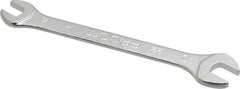 Facom - 4mm x 5mm Stubby Open End Wrench - 2-9/32" OAL, Double End, Satin Finish, 15° Head Angle - USA Tool & Supply